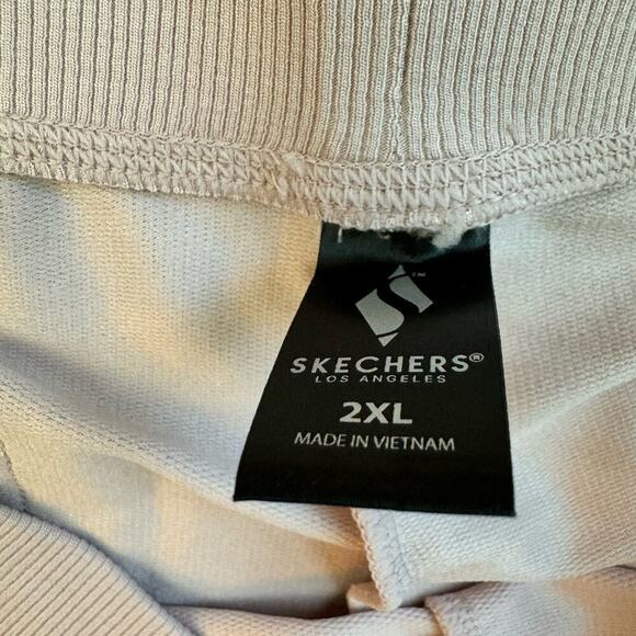 Skechers Skechluxe Go Lounge French Terry Comfy Pale Pink Shorts‎ Womens 2XL NWT - Picture 4 of 11